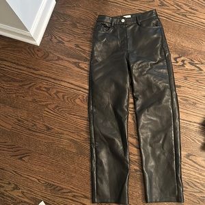 Black leather pants